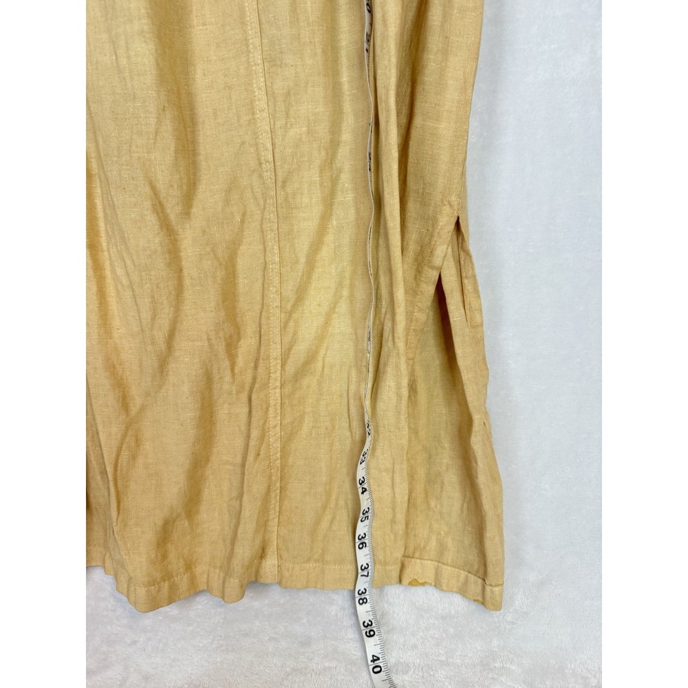 Cut Loose Linen Set S Yellow Midi Skirt Top Coastal Resort Outfit Lagenlook - Picture 11 of 16